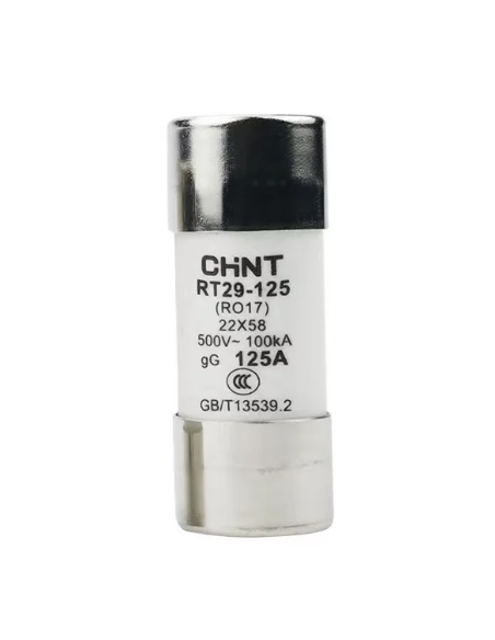 Fusible Cylindrique 22X58 RT29-125 125A gG CHINT
