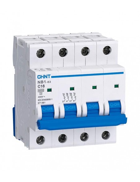 Disjoncteur NXB-63 4P C10 6kA 6kA