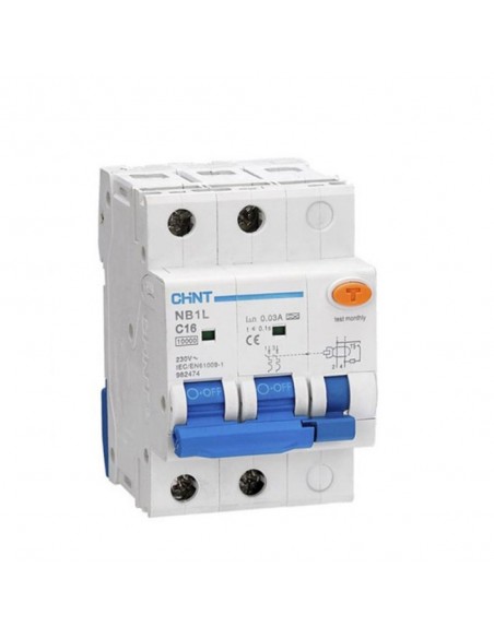 Disjoncteur DIFF NB1L-40 2P C20 300MA AC 6KA