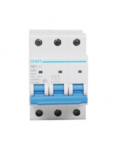 Disjoncteur MCB NB1-63 3P C20 6kA