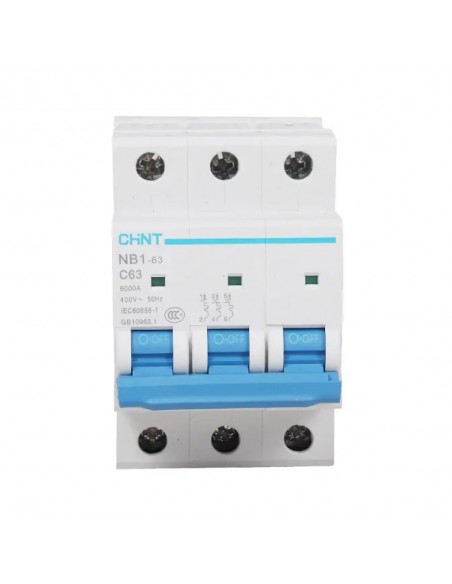Disjoncteur MCB NB1-63 3P C20 6kA
