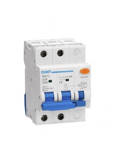 Disjoncteur RCBO-NB1L-40 2P C63 300mA