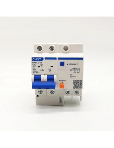 Disjoncteur RCBO-NXBLE-63_2P_C32_300mA CHINT