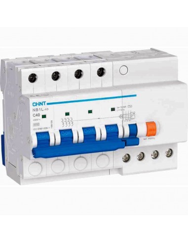 Disjoncteur RCBO NB1L-40 4P C50 300mA CHINT