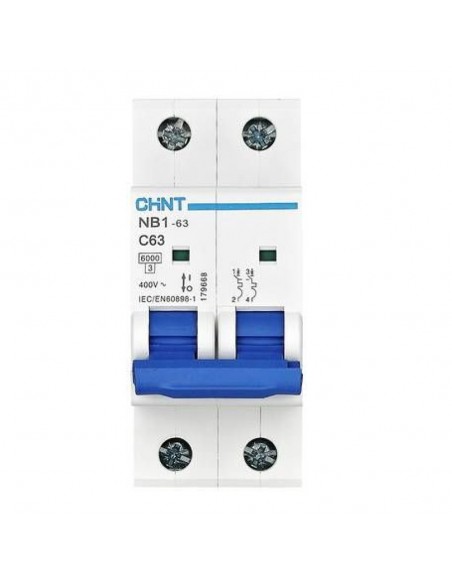Disjoncteur NB1-63 2P C63 6KA